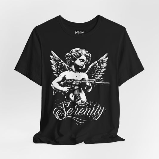Faith Over Fear – Serenity Cherub Streetwear Tee