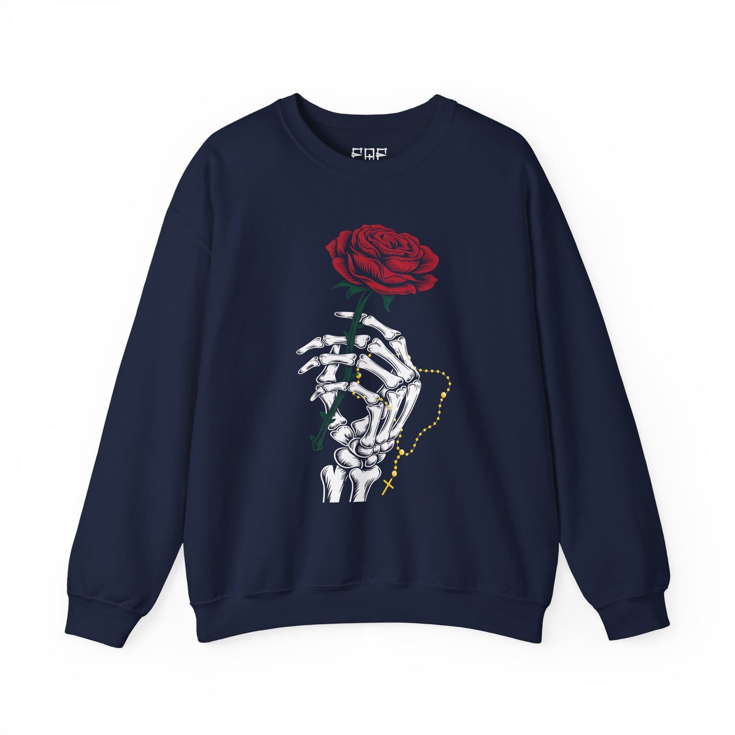 Faith Eternal – Skeleton & Rose Sweatshirt