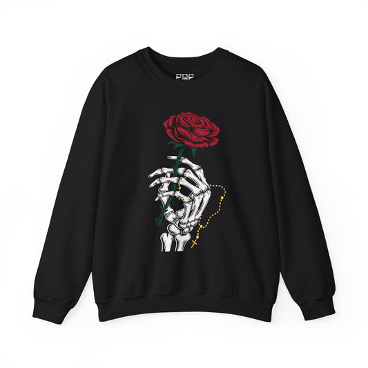 Faith Eternal – Skeleton & Rose Sweatshirt