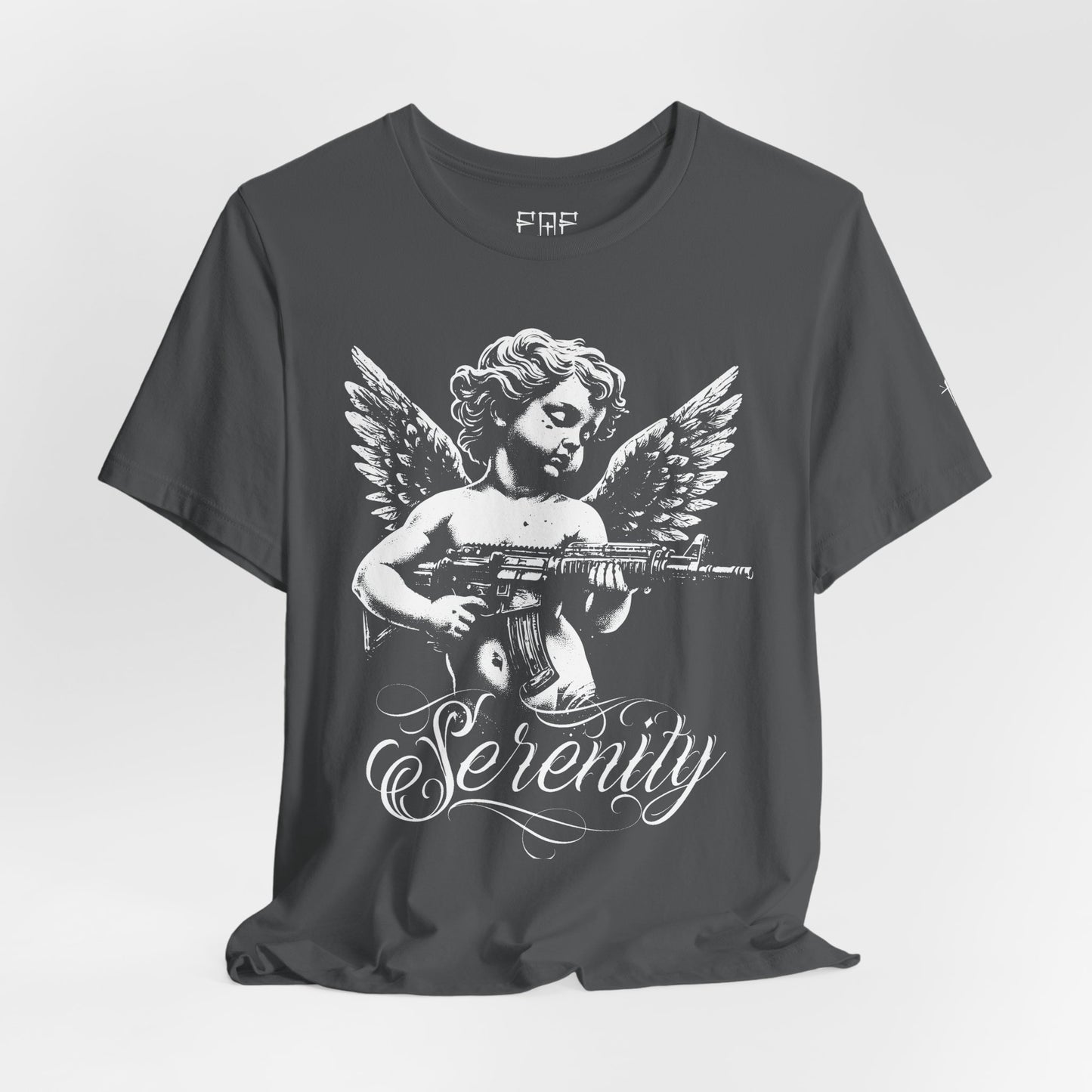 Faith Over Fear – Serenity Cherub Streetwear Tee