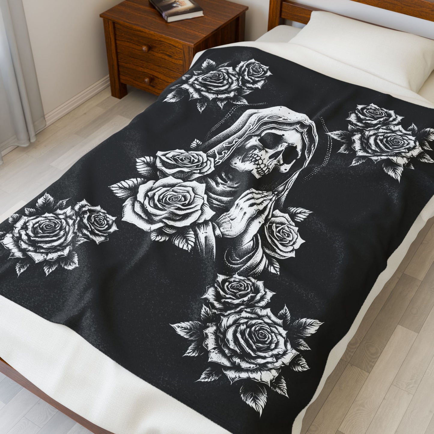 “Roses & Redemption Blanket — Faith Forged in the Fire”